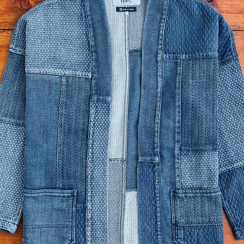 Patchwork Haori Jacket in Indigo 3-Year Wash