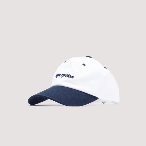 6 Panel Cap - White/Navy Classic Logo