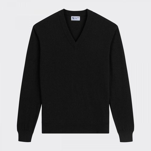 Cashmere V-neck Sweater : Black