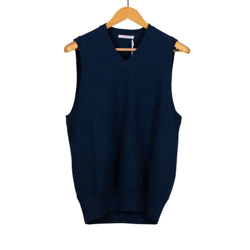 Sweater Vest Navy Cotton