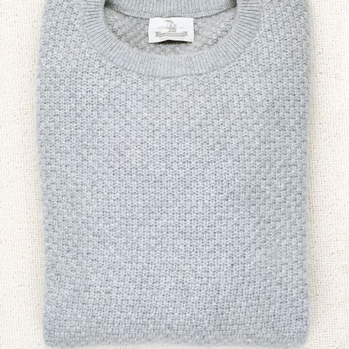 The Armoury Grey Cashmere Basket Weave Crewneck Sweater (Pre-Owned)