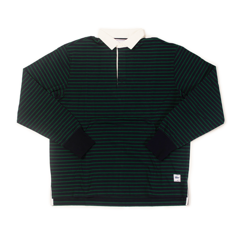 Striped Rugby - Green/ Navy