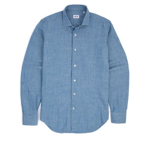 MCR Slim Japanese Chambray Shirt: Light Blue