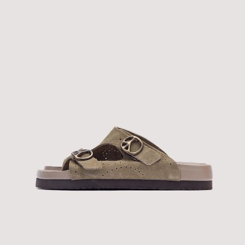 Double Strap Sandal - Taupe Suede