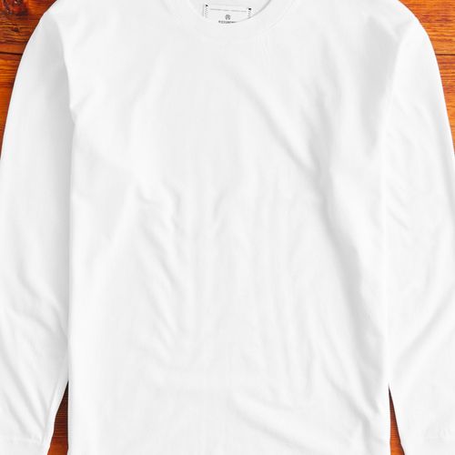 Midweight Jersey Long Sleeve T-Shirt in White