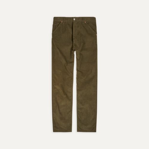 Green Japanese Selvedge Needlecord Five-Pocket Trousers