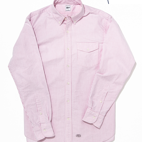 Pink/white Stripe Oxford Shirt - Trim Fit