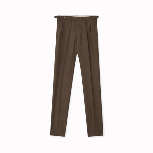 ANTONIO High Twist Wool Trousers Moss Moss