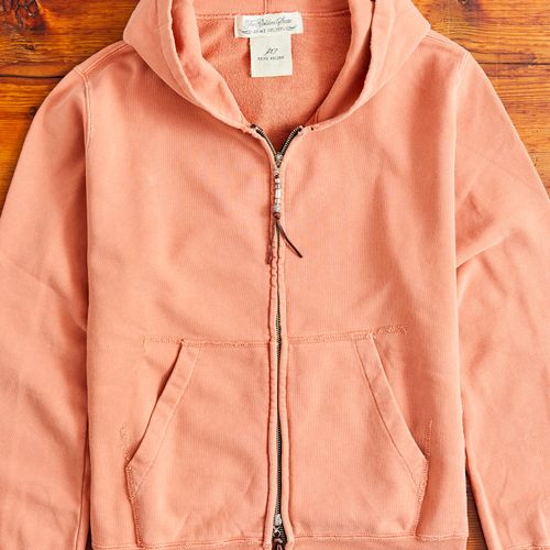 Special Finish Zip Hoodie in Orange