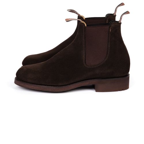 R.M. Williams Gardener Suede Boot: Chocolate