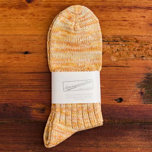 Melange Quarter Length Sock in Gold