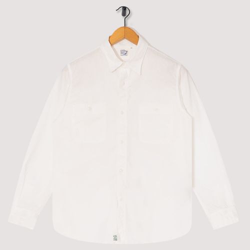 L/S Work Shirt - White Chambray