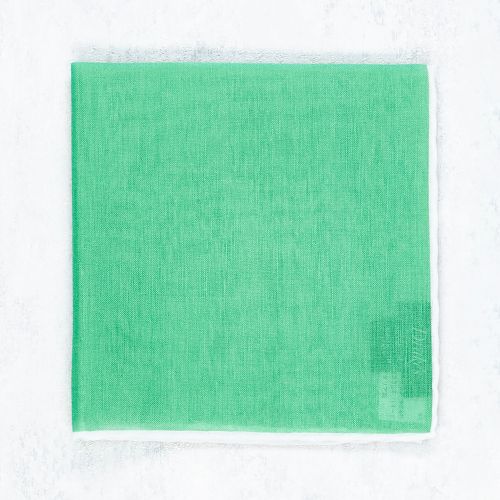 Drake's Green Linen/Cotton Pocket Square (NOS)