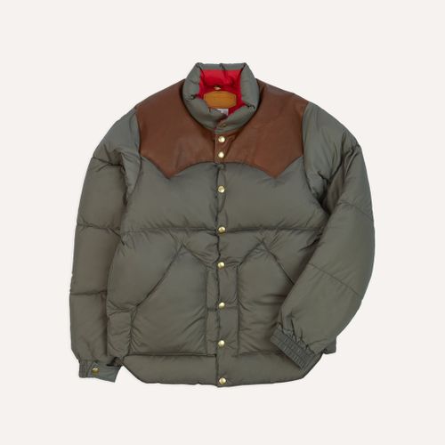 Rocky Mountain Featherbed for Drake's Olive Nylon Christy Down Jacket