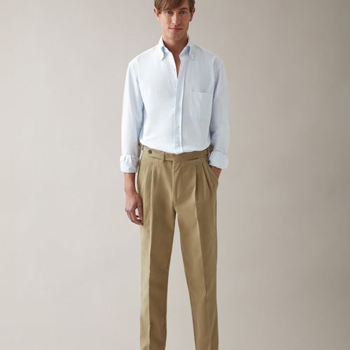 ANTONIO Cotton Trousers Fawn Fawn