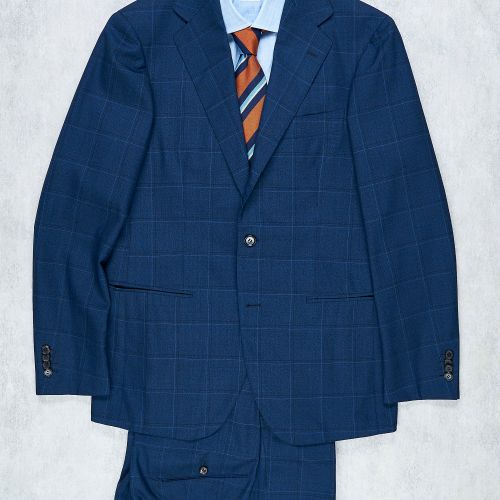 Ring Jacket Meister Navy Check Suit (Pre-Owned)