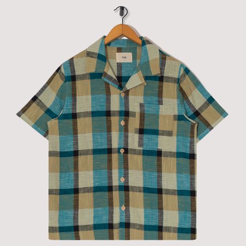 Soft Collar S/S Shirt - Multi Gingham Check