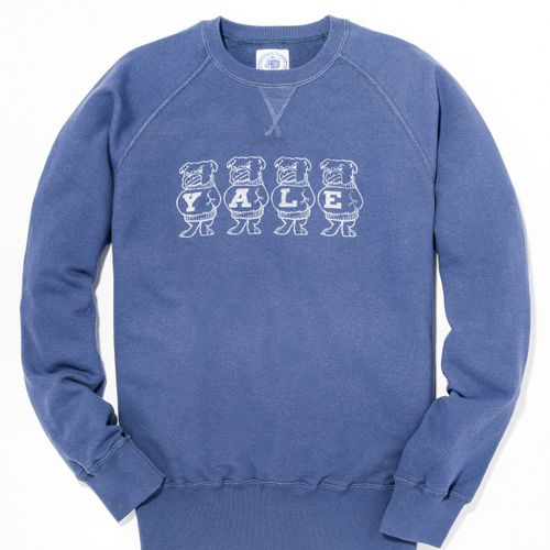 Yale Bulldog Crew Neck Sweatshirt - Blue