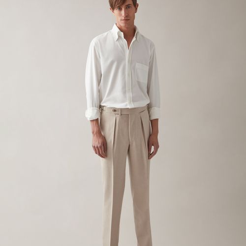 ARNOLD Flannel Trousers Sand Sand