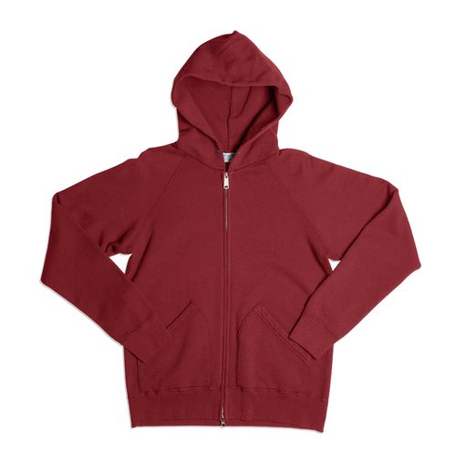 Hooded W-Zip Sweat / Burgundy