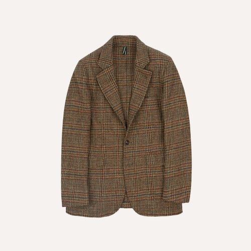 Brown Prince of Wales Check Harris Tweed Games Blazer Mk. VII