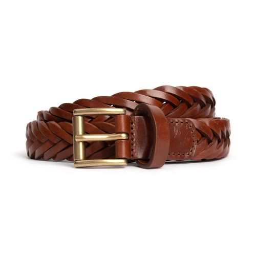 Anderson's Braided Leather Belt: Honey