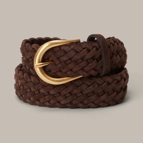 BELT Braided Suede Chocolate Chocolate