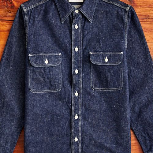 "Samurai Cotton" 10oz Denim Work Shirt in Indigo