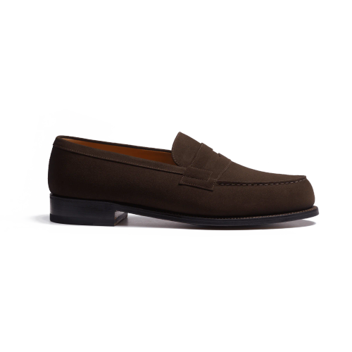 J.M. Weston 180 Moccasin Loafer- Brown Suede