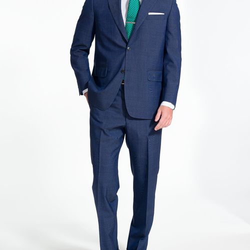 Blue Hairline Suit