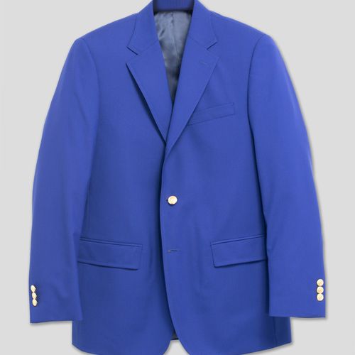 Blue Solid Blazer