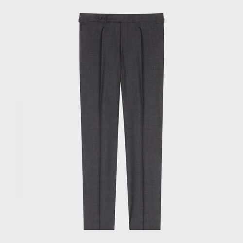 Pleated Fresco Trousers : Dark Grey