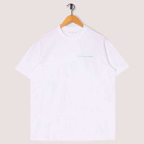 Logo Tee - White/Peacock Green