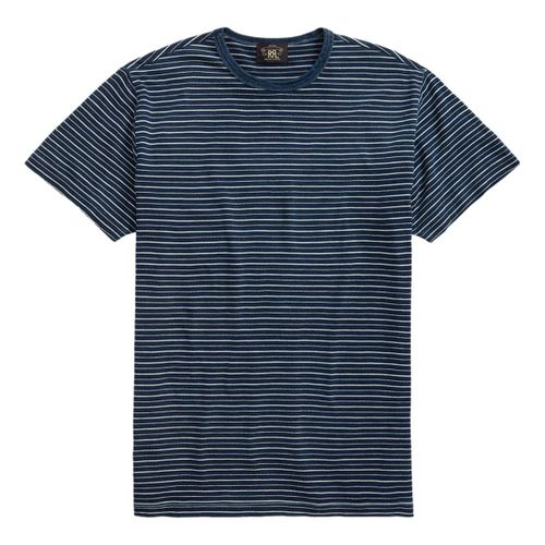 Indigo Striped Jersey T-Shirt Indigo Multi