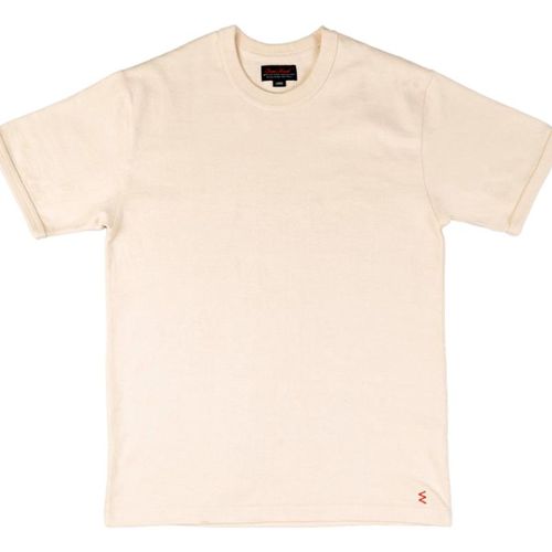 11oz Cotton Knit Crew Neck T-Shirt Cream