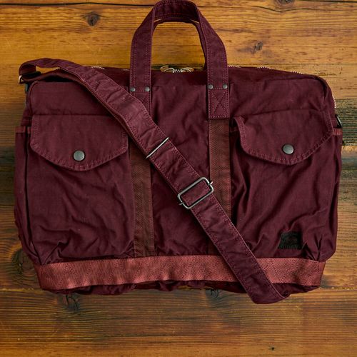 "Crag" 2-Way Boston Bag (S) in Burgundy