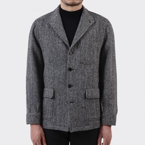 Herringbone Harris Tweed Teba Jacket : Grey