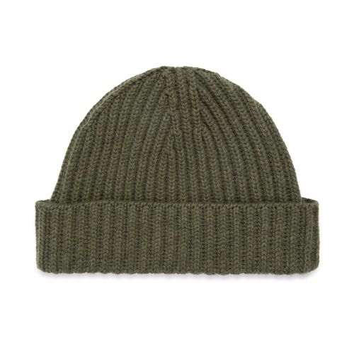 Trunk Ribbed Cashmere Beanie: Olive