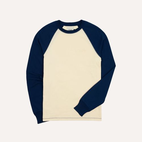 Ecru and Navy Raglan Sleeve Hiking T-Shirt