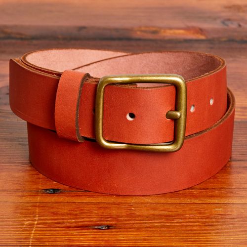 Pioneer Leather Belt in Oro Russet