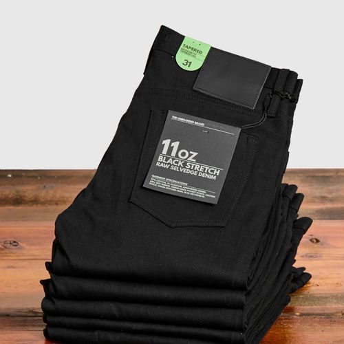 UB244 11oz Black Stretch Selvedge - Tapered Fit