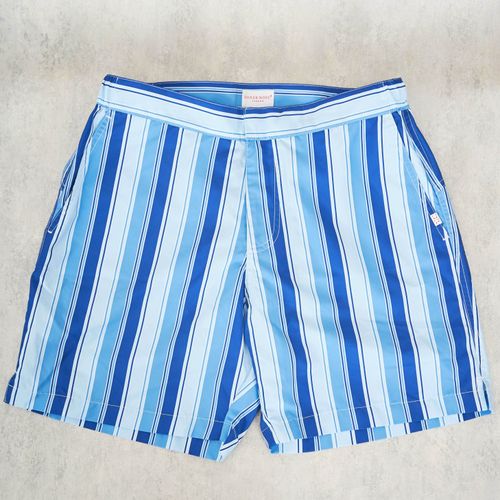 Derek Rose Blue Shades Striped Swim Shorts (NOS)