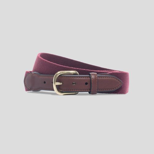 Belgain Stretch Belt - Burgundy