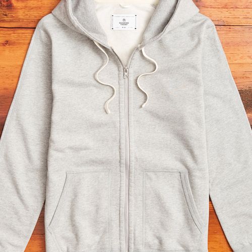 Zip Hoodie in Heather Grey