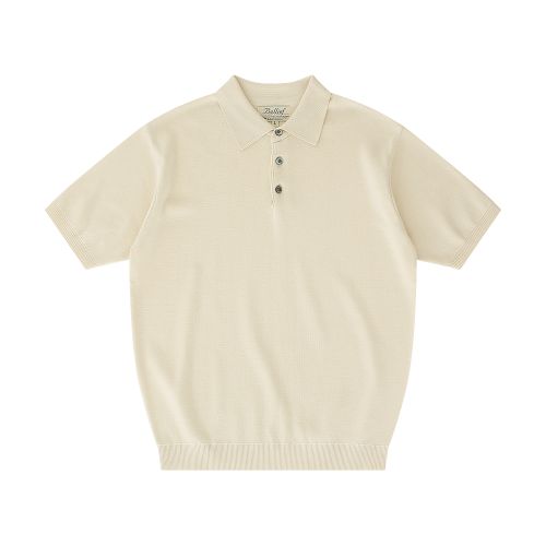 Bellief Essential Cotton Polo Knit- Ecru