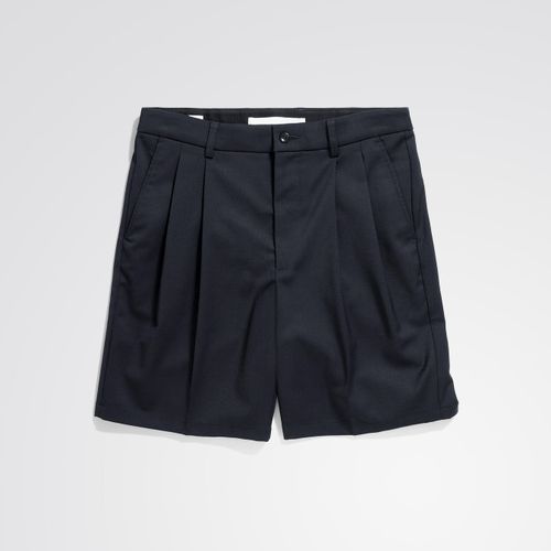 Benn Relaxed Light Wool Pleated Short