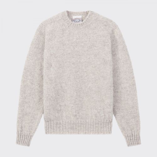 Brushed Wool Crewneck Knit : Light Grey