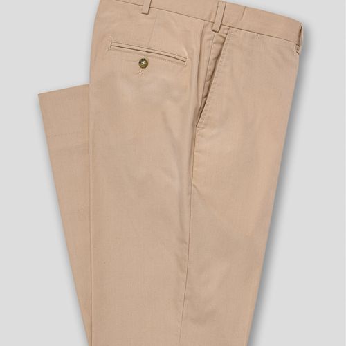 Poplin Classic Trousers - Khaki