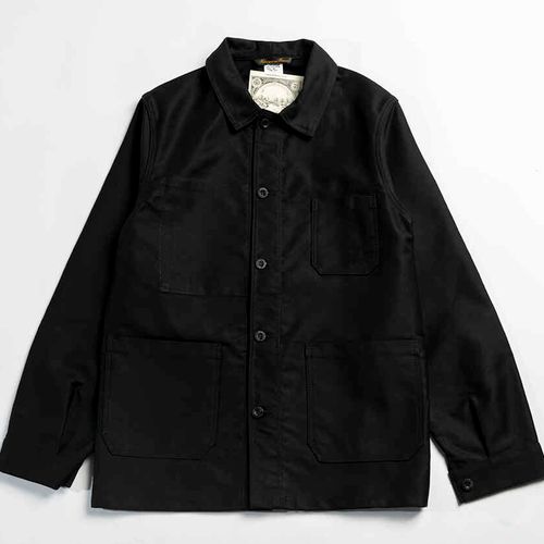 Le Laboureur Workwear Jacket – Black Moleskin