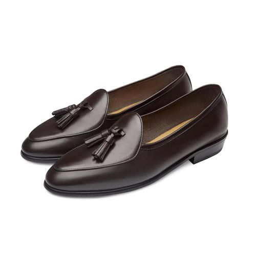 Baudoin & Lange Grand Conti Tassel Loafers- Oxblood Noble Calf